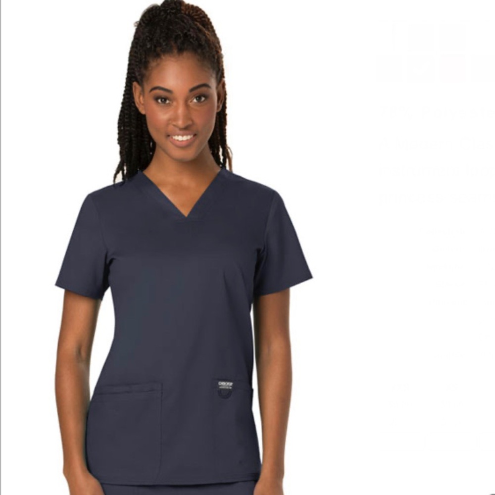 Cherokee Workwear Revolution Scrub Top (Pewter)